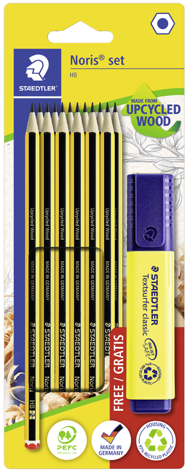 STAEDTLER Bleistift-Set Noris + GRATIS Textmarker von Staedtler