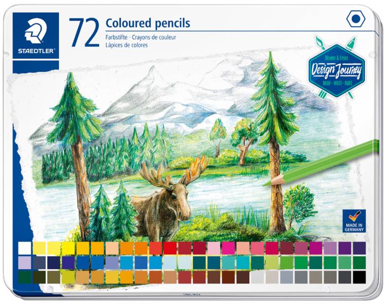 STAEDTLER Buntstift Design Journey, 72er Metalletui von Staedtler