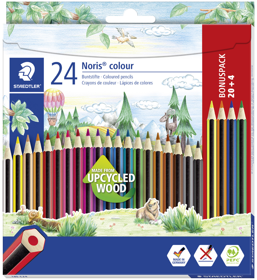 STAEDTLER Buntstift Noris colour, 20 + 4 Kartonetui von Staedtler