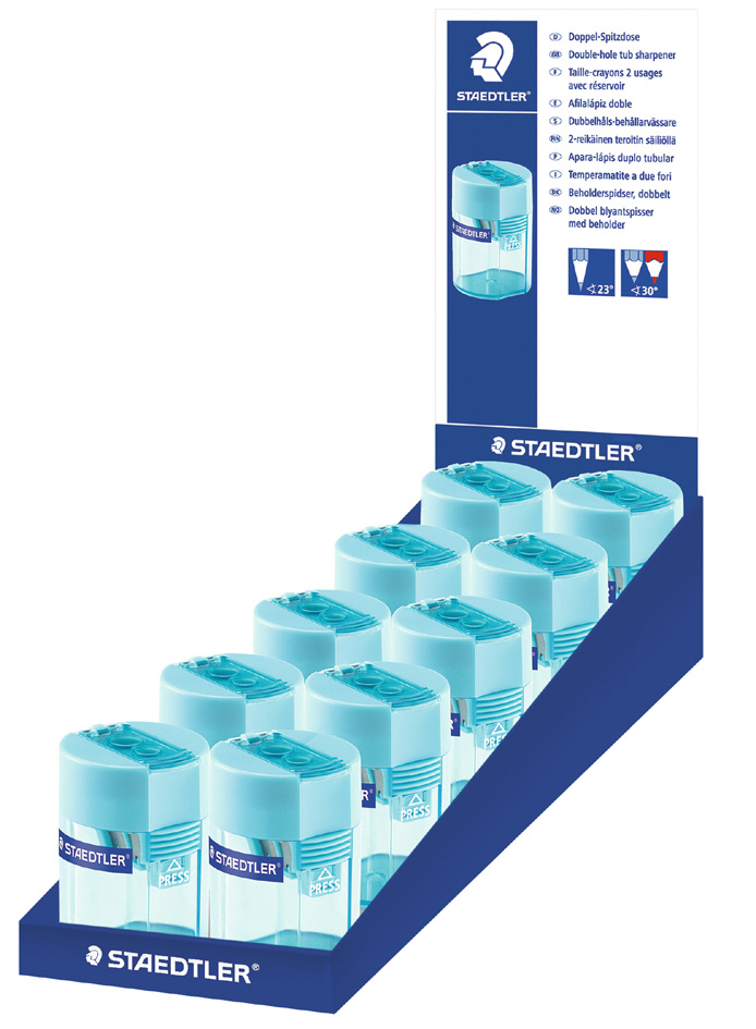 STAEDTLER Doppel-Spitzdose 512 006, türkis, 10er Display von Staedtler