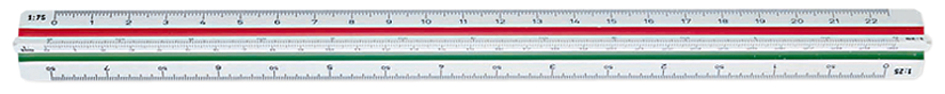 STAEDTLER Dreikant-Maßstab Mars 561 98-DINBK, weiß von Staedtler