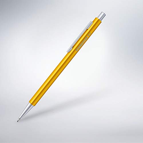 STAEDTLER Druckbleistift Organizer Pen gelb (hochwertiger Druckbleistift aus Aluminium, ideal für Zeitplaner, 0,7 mm Feinmine Marsmicro, Härtegrad HB, Radiertip, 9POP40107 ST) von Staedtler