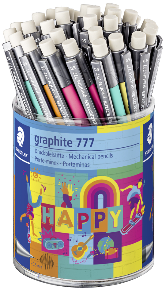 STAEDTLER Druckbleistift graphite 777 HAPPY, 36er Köcher von Staedtler