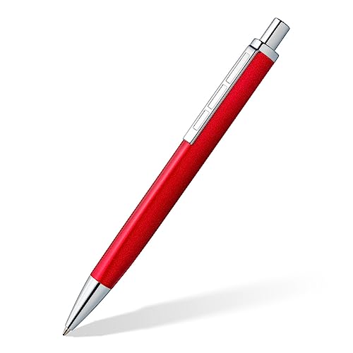 STAEDTLER Druckkugelschreiber triplus 444 M, Farbe Roaring Red, hochwertiges Metallgehäuse in ergonomischer Dreikantform, Großraummine M, Schreibfarbe Blau, 444 M02-3 STAEDTLER Druckkugelschreiber triplus 444 M, Farbe Roaring Red, hochwertiges Metallgehäuse in ergonomischer Dreikantform, Großraummine M, Schreibfarbe Blau, 444 M02-3 von STAEDTLER