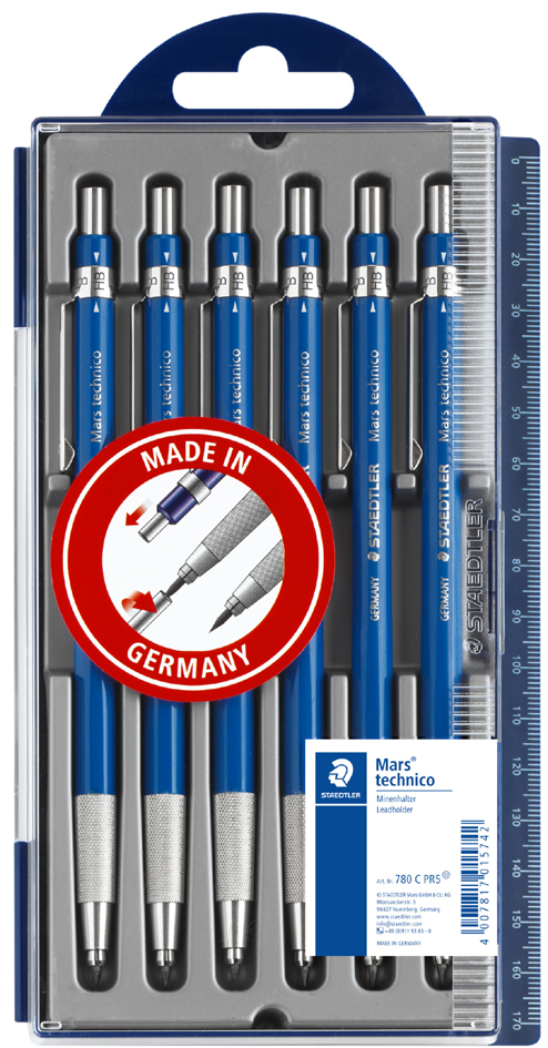 STAEDTLER Fallminenstift Mars technico 780 C, blau, 6er Etui von Staedtler