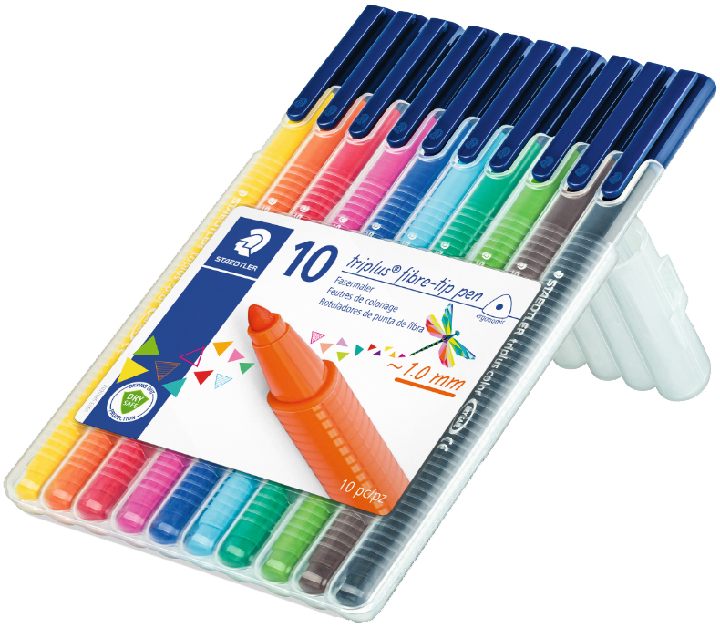 STAEDTLER Fasermaler triplus, 10er Etui von Staedtler