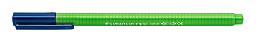 STAEDTLER Filzstifte triplus color, gelbgrün, dreikant, stabile, eindrucksichere Spitze, Linienbreite ca. 1 mm, kindgerecht, Made in Germany, 10 gelbgrüne fibre-tip pens im Kartonetui, 323-51 von Staedtler