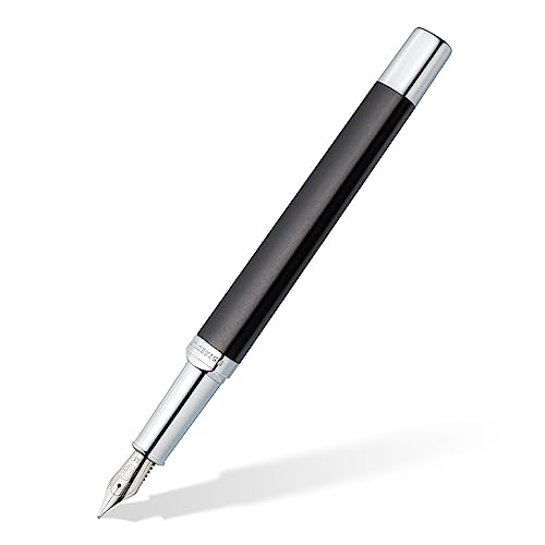 STAEDTLER Füllhalter triplus 474 M, Farbe Antique Anthracite, hochwertiges Metallgehäuse in ergonomischer Dreikantform, Stahlfeder M, mit Patrone in Schreibfarbe Blau, 474 M09-3 STAEDTLER Füllhalter triplus 474 M, Farbe Antique Anthracite, hochwertiges Metallgehäuse in ergonomischer Dreikantform, Stahlfeder M, mit Patrone in Schreibfarbe Blau, 474 M09-3 von Staedtler