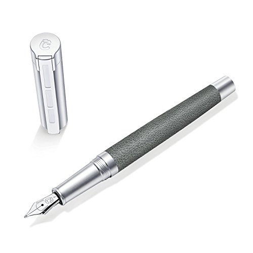 STAEDTLER Initium Corium Füllhalter, anthrazit Leder, M, Made in Germany, mit edler Geschenkverpackung, 9PC1380M von Staedtler