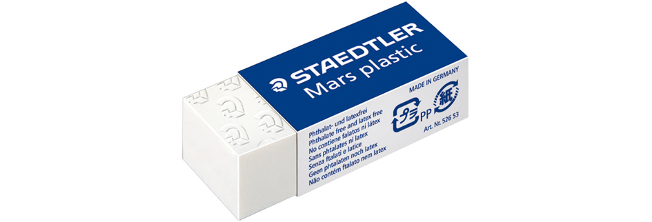 STAEDTLER Kunststoff-Radierer Mars plastic mini, weiß von Staedtler