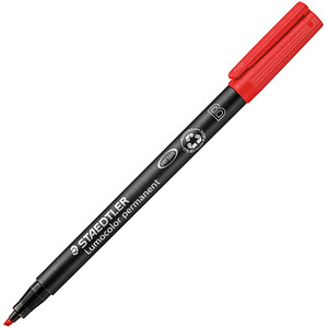 STAEDTLER Lumocolor® Folienstift rot 1,0 - 2,5 mm permanent von Staedtler