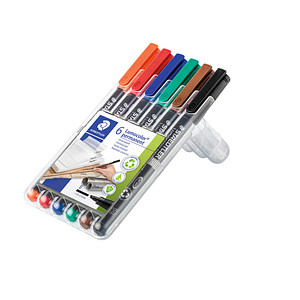 STAEDTLER Lumocolor® Folienstifte-Set farbsortiert permanent 6 St. von Staedtler