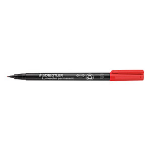 STAEDTLER Lumocolor Folienstift rot 0,4 mm permanent von Staedtler