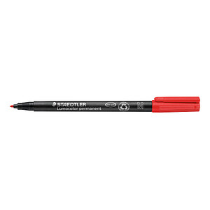 STAEDTLER Lumocolor Folienstift rot 1,0 mm permanent von Staedtler