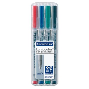 STAEDTLER Lumocolor Folienstifte-Set farbsortiert non-permanent 4 St. von Staedtler