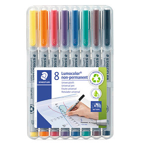 STAEDTLER Lumocolor Folienstifte-Set farbsortiert non-permanent 8 St. von Staedtler