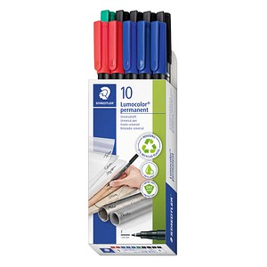 STAEDTLER Lumocolor Folienstifte farbsortiert permanent 10 St. von Staedtler