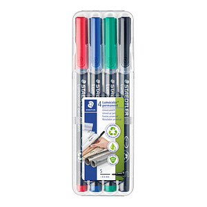 STAEDTLER Lumocolor Folienstifte-Set farbsortiert permanent 4 St. von Staedtler