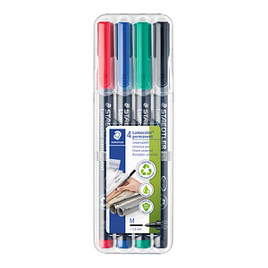 STAEDTLER Lumocolor Folienstifte-Set farbsortiert permanent 4 St. von Staedtler