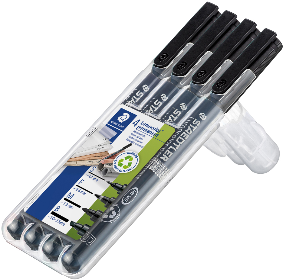 STAEDTLER Lumocolor Permanent-Marker 313S/318F/317M/314B von Staedtler