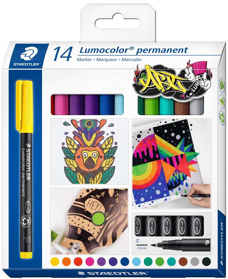 STAEDTLER Lumocolor Permanent-Marker 318F, 14er Kartonetui STAEDTLER Lumocolor Permanent-Marker 318F, 14er Kartonetui von Staedtler