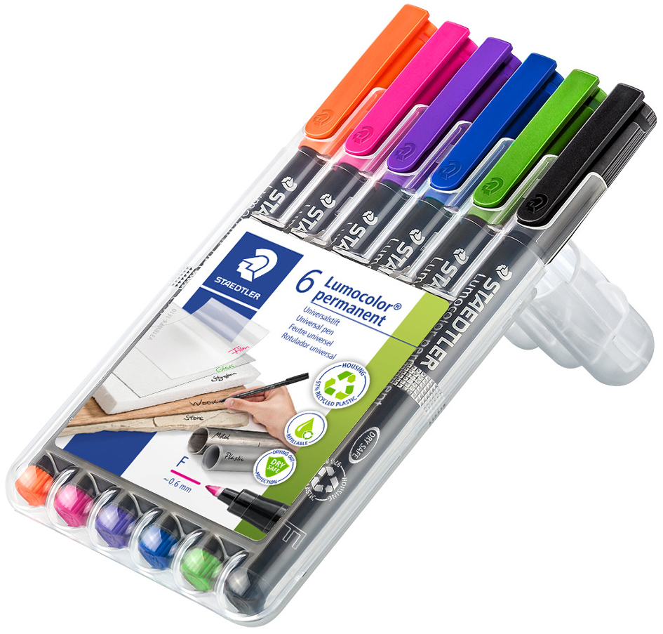 STAEDTLER Lumocolor Permanent-Marker 318F, 6er Etui STAEDTLER Lumocolor Permanent-Marker 318F, 6er Etui von Staedtler