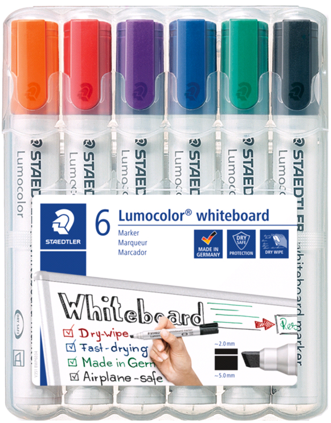 STAEDTLER Lumocolor Whiteboard-Marker 351B, 6er Etui von Staedtler