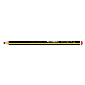 STAEDTLER Noris ergosoft 153 Jumbo Bleistifte 2B schwarz/gelb, 12 St. von Staedtler