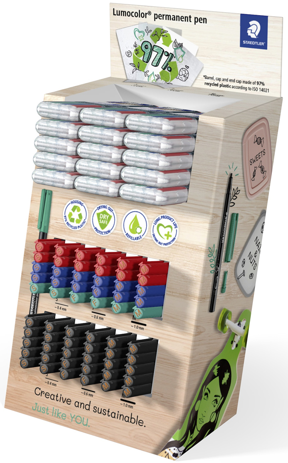 STAEDTLER Permanent-Marker Lumocolor, 120er Display von Staedtler