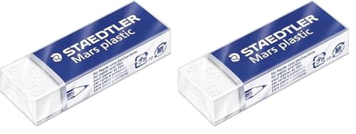 STAEDTLER Radierer 52650, 1 Stück (Packung mit 2) weiß von Staedtler