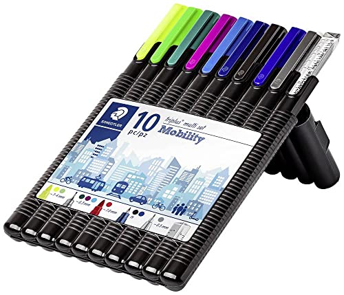 STAEDTLER Schreibset triplus multi set Mobility, enthält Kugelschreiber, Druckbleistift, verschiedene Marker und Lineal, 10 ausgewählte Schreibgeräte in aufstellbarer STAEDTLER Box, 34 SB10MS STAEDTLER Schreibset triplus multi set Mobility, enthält Kugelschreiber, Druckbleistift, verschiedene Marker und Lineal, 10 ausgewählte Schreibgeräte in aufstellbarer STAEDTLER Box, 34 SB10MS von Staedtler