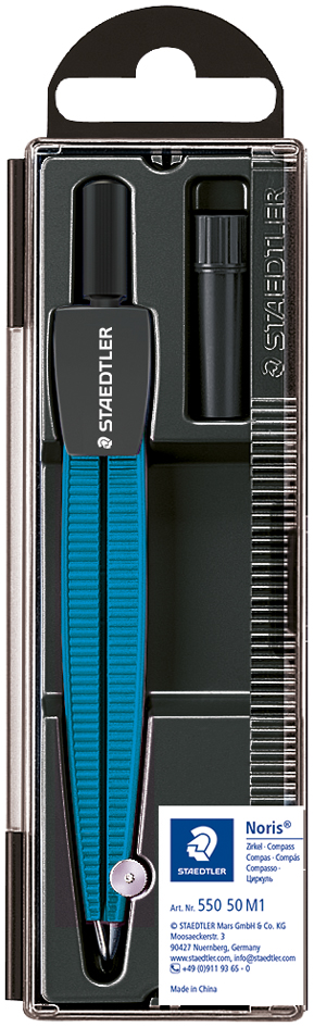 STAEDTLER Schulzirkel Noris 550 50, metallic-blau von Staedtler