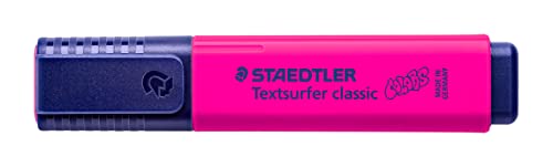 STAEDTLER Textmarker Textsurfer classic, Magenta, großer Tintenspeicher, lange Markierleistung und Lebensdauer, sekundenschnell trocken, Keilspitze 1-5mm, 10 Textmarker, 364 C-20 von Staedtler