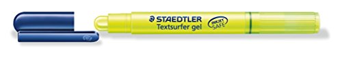 STAEDTLER Textsurfer Gel Trockentextmarker für Inkjet-Ausdrücke mit Drehmechanik Strichbreite 3 mm 10 Stück gelb von Staedtler