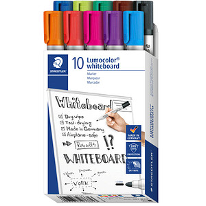 STAEDTLER Whiteboard-Marker farbsortiert 2,0 mm, 10 St. von Staedtler