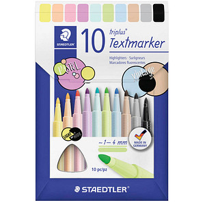 STAEDTLER triplus textsurfer Textmarker farbsortiert, 10 St. von Staedtler