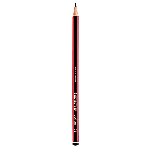 Staedtler 110 Tradition 2B 1pièce (S) (Farbstifte – 2B graphit Bleistifte, schwarz, rot, 32 in, PEFC, Deutschland) von Staedtler