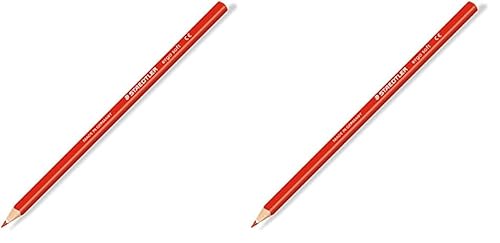 Staedtler 157-2 Farbstifte, Uws und Trockenmarker Einzelfarben Farbstift Ergo Soft rot (Packung mit 2) von Staedtler