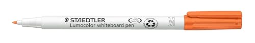 Staedtler 301-4 Lumocolor whiteboard pen (Strichbreite M (ca. 1 mm), trocken und rückstandsfrei abwischbar, schnelltrocknend, hohe Qualität, ideal für kleine Whiteboards) 10 Stifte, Farbe orange von Staedtler