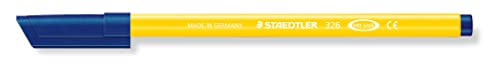 Staedtler 326-1 Fasermaler Noris Club, circa 1.0 mm, auswaschbar, 10 Stück im Kartonetui, gelb von Staedtler