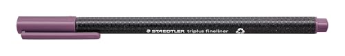Staedtler 334-260 Triplus Fineliner (Dreikant, Superfeine, Metallgefasste Spitze, Linienbreite ca. 0,3 mm, 10 Stück) malve von STAEDTLER