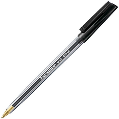 Staedtler 430 M Kugelschreiber (Stick Pen, Schwarz, Schwarz, Transparent, Medium, Deutschland) von Staedtler