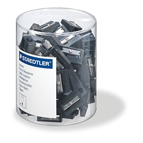 Staedtler 510 50-9KP Spitzer für Bleistifte, 100 Stück in Köcherverpackung, schwarz Staedtler 510 50-9KP Spitzer für Bleistifte, 100 Stück in Köcherverpackung, schwarz von Staedtler