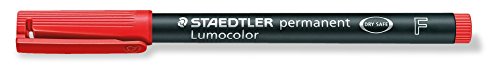 Staedtler 733511- Lumocolor F permanent, Rot (1 Stück) von Staedtler