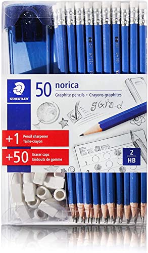 Staedtler Bleistifte Norica Graphite HB2 Graphic 101 Stück 50 Bleistifte + 1 Anspitzer + 50 Radiergummis HB von Staedtler