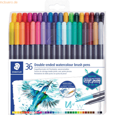Staedtler Doppelfasermaler marsgraphic duo Pinselspitze VE=36 Stück Staedtler Doppelfasermaler marsgraphic duo Pinselspitze VE=36 Stück von Staedtler