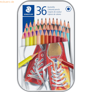 6 x Staedtler Farbstift 3mm farbig sortiert VE=36 Farben 6 x Staedtler Farbstift 3mm farbig sortiert VE=36 Farben von Staedtler