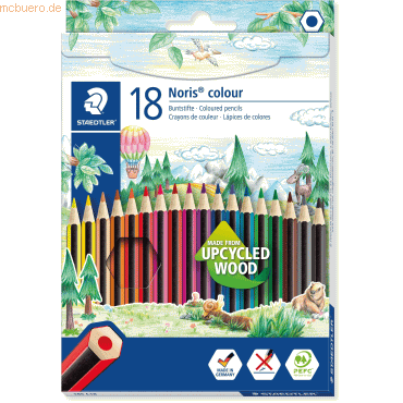 Staedtler Farbstift Noris colour Kartonfaltschachtel mit 18 Farben von Staedtler