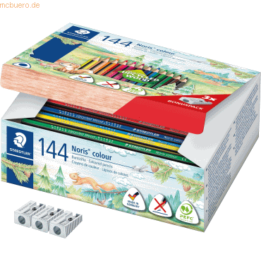 Staedtler Farbstift Noris colour ca. 3mm 12 Farben VE=144 Stück Staedtler Farbstift Noris colour ca. 3mm 12 Farben VE=144 Stück von Staedtler