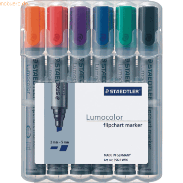 Staedtler Flipchartmarker Lumocolor Box VE=6 Stück Staedtler Flipchartmarker Lumocolor Box VE=6 Stück von Staedtler